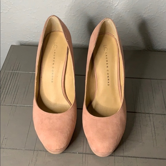 Lauren Conrad Suede Pink Heels - Picture 3 of 5